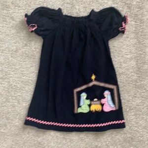 Navy Christmas manger dress